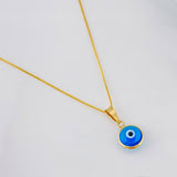 Set Cadena Veneciana + Dije Ojo Turco / 1.55g / 18 in Oro Amarillo 18K