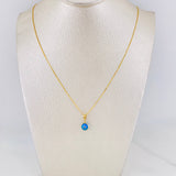 Set Cadena Veneciana + Dije Ojo Turco / 1.55g / 18 in Oro Amarillo 18K