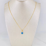 Set Cadena Veneciana + Dije Ojo Turco / 1.5g / 18 in Oro Amarillo 18K