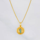 Venetian Chain + Saint Benedict Pendant / 1.55g / 18 in Yellow Gold 18K