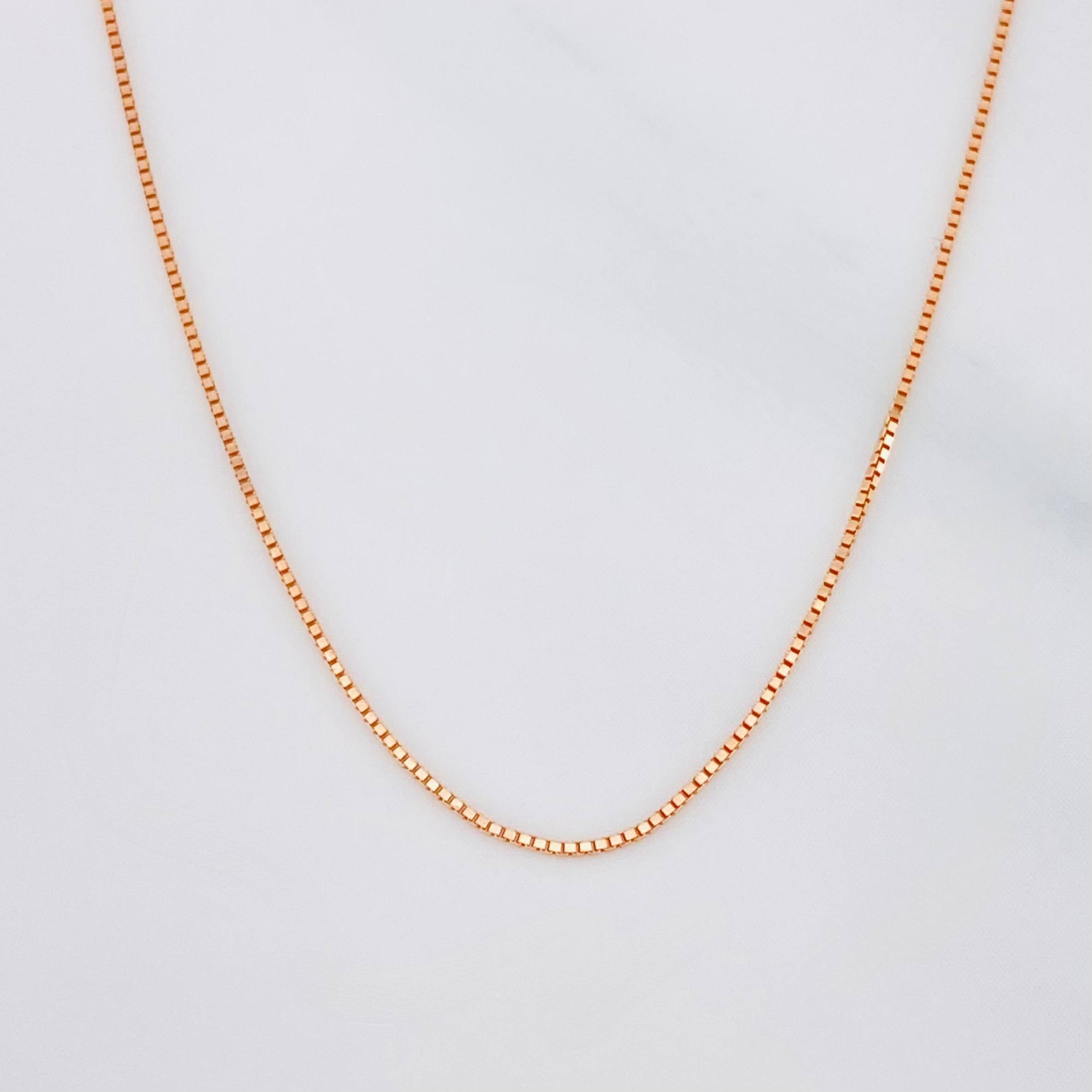 Cadena Veneciana 1.2g / 45cm / 0.6mm Oro Rosa 18K