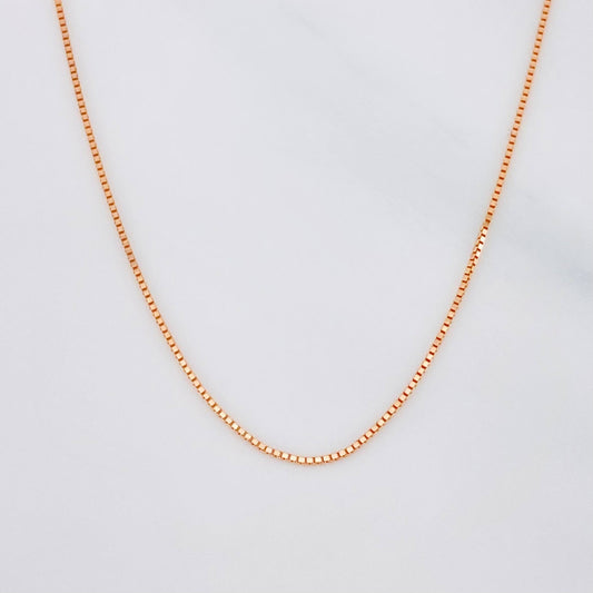 Cadena Veneciana 1.2g / 45cm / 0.6mm Oro Rosa 18K