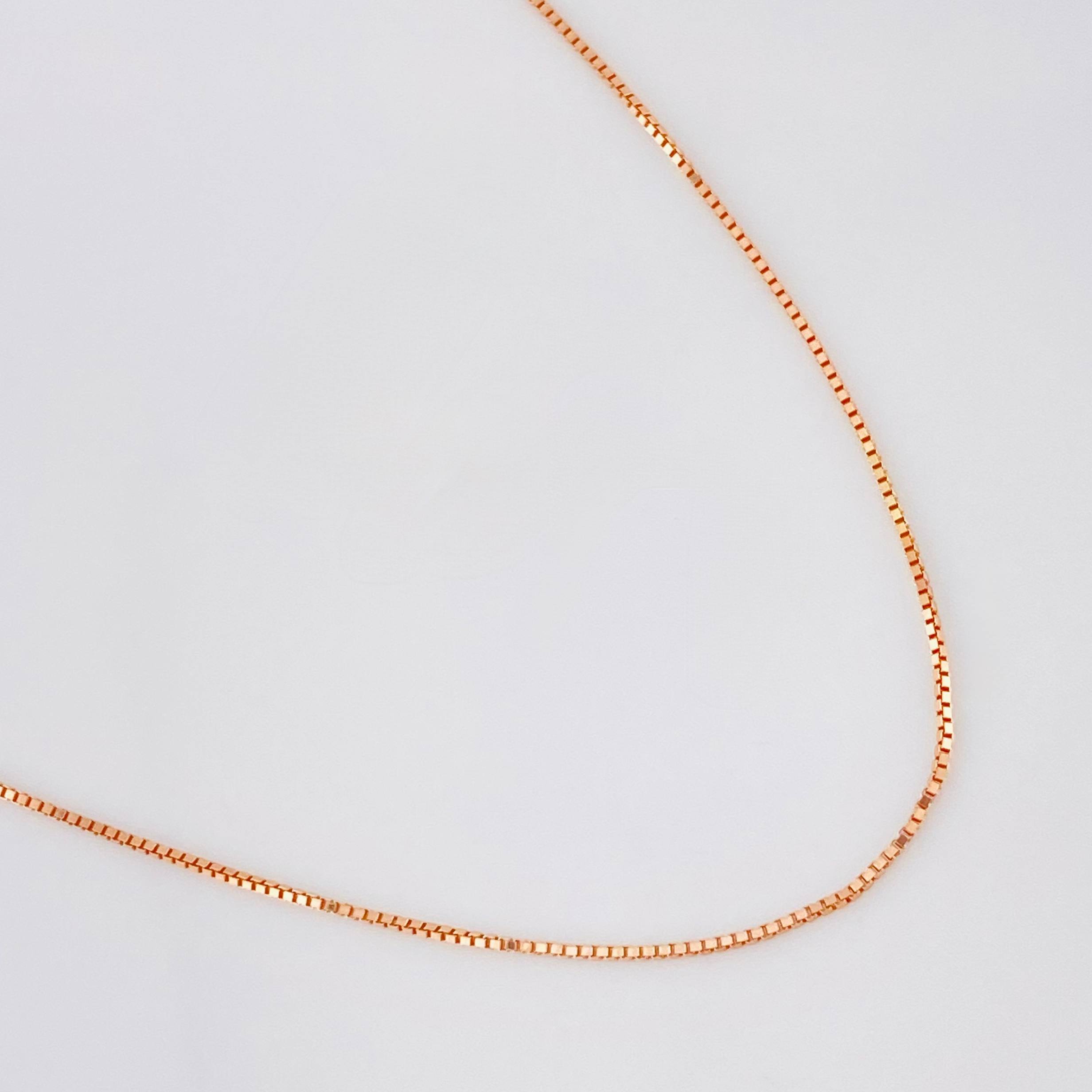 Cadena Veneciana 1.2g / 45cm / 0.6mm Oro Rosa 18K