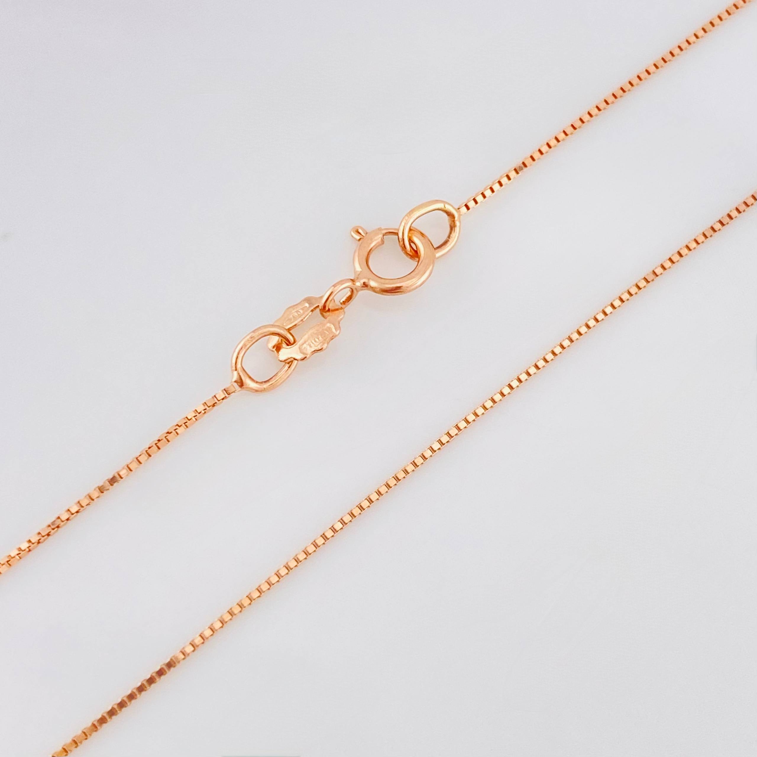 Cadena Veneciana 1.2g / 45cm / 0.6mm Oro Rosa 18K