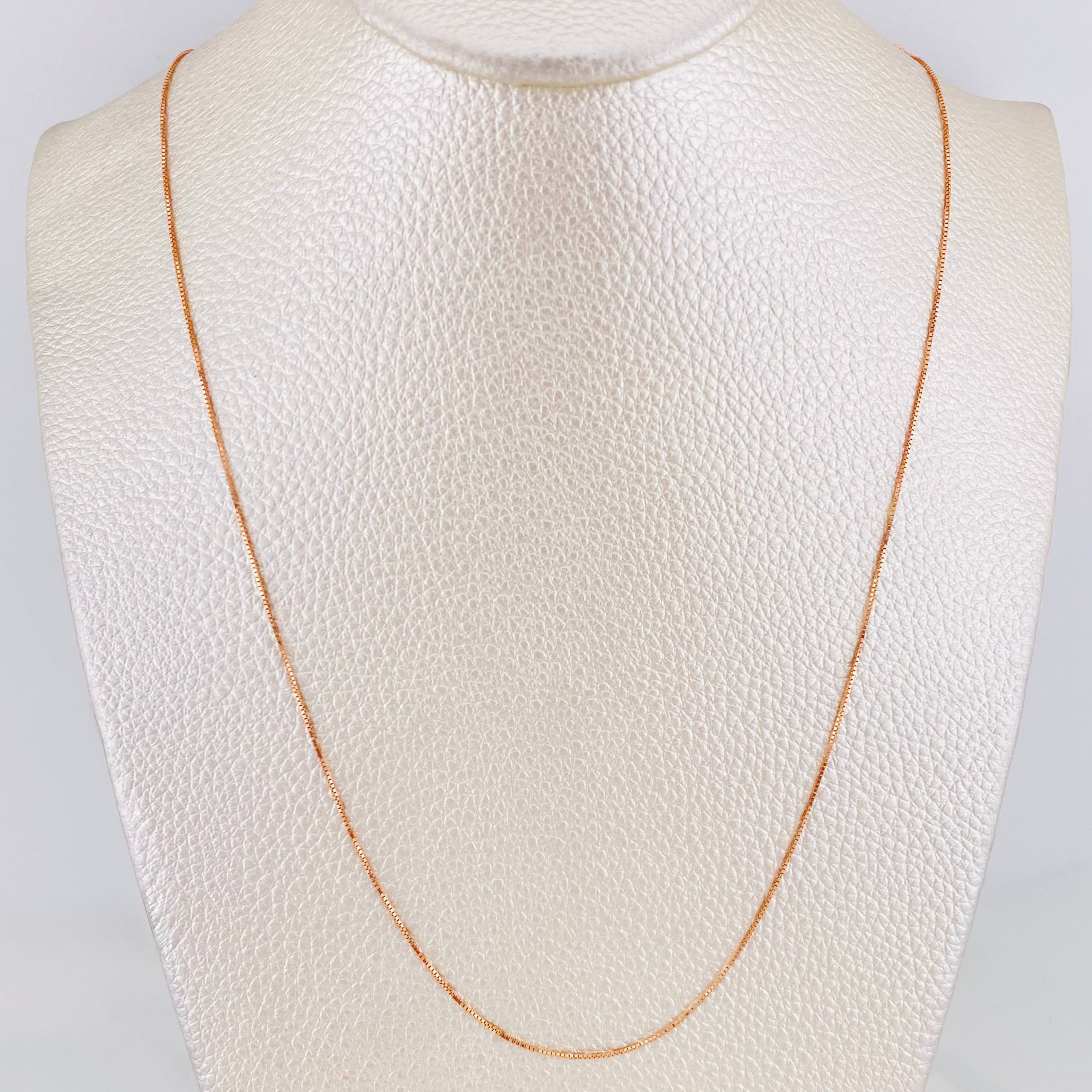 Cadena Veneciana 1.2g / 45cm / 0.6mm Oro Rosa 18K