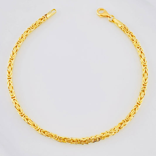 Pulso Bizantino 6.7g / 8 1/2 in / 2.74mm Oro Amarillo 18K