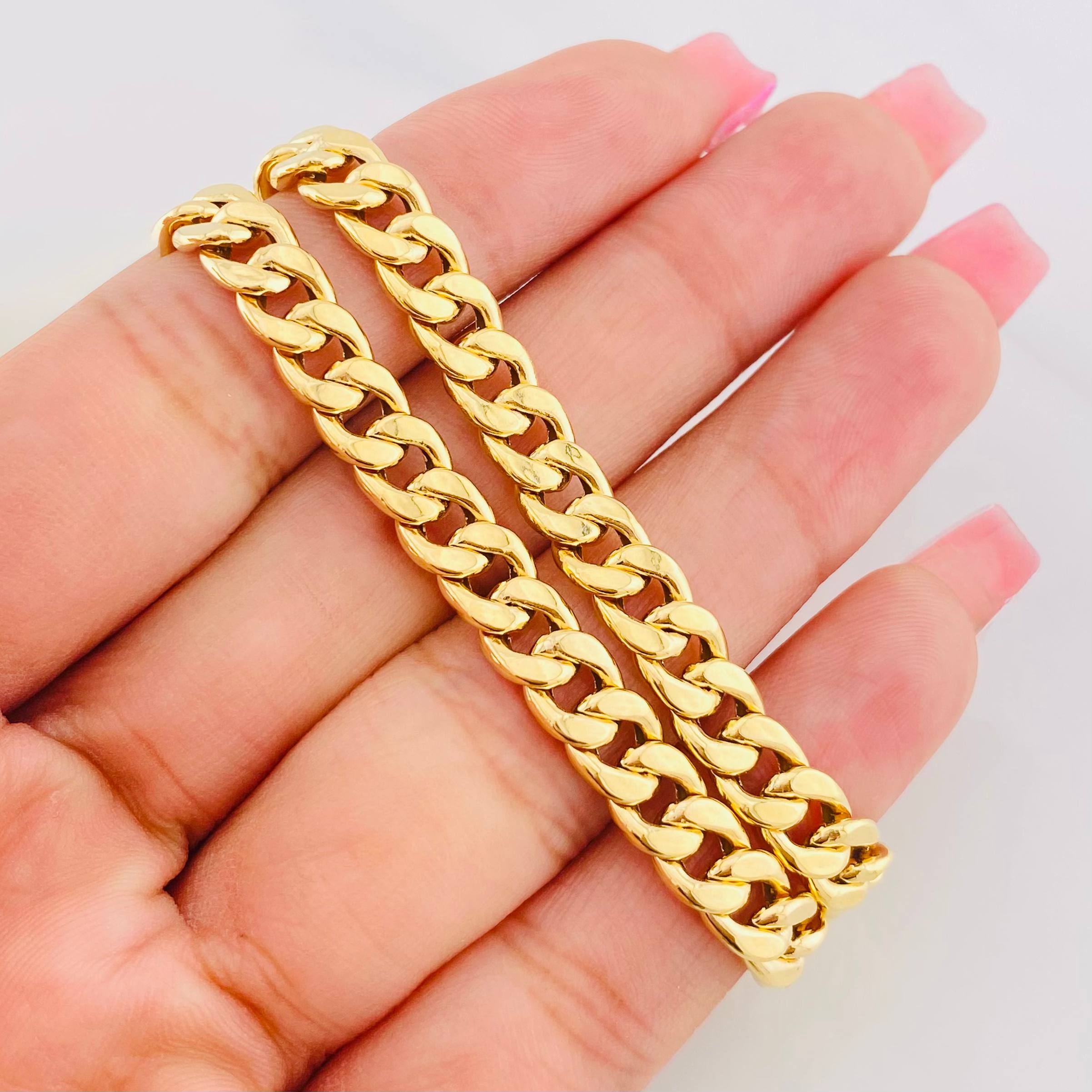 Cuban Links 14.6g / 24 in / 7mm 18K Yellow Gold