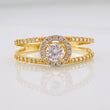 Anillo Solitario Circular 2.15g / T7 1/4 Oro Amarillo 18K