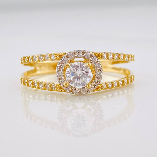 Anillo Solitario Circular 2.15g / T7 1/4 Oro Amarillo 18K