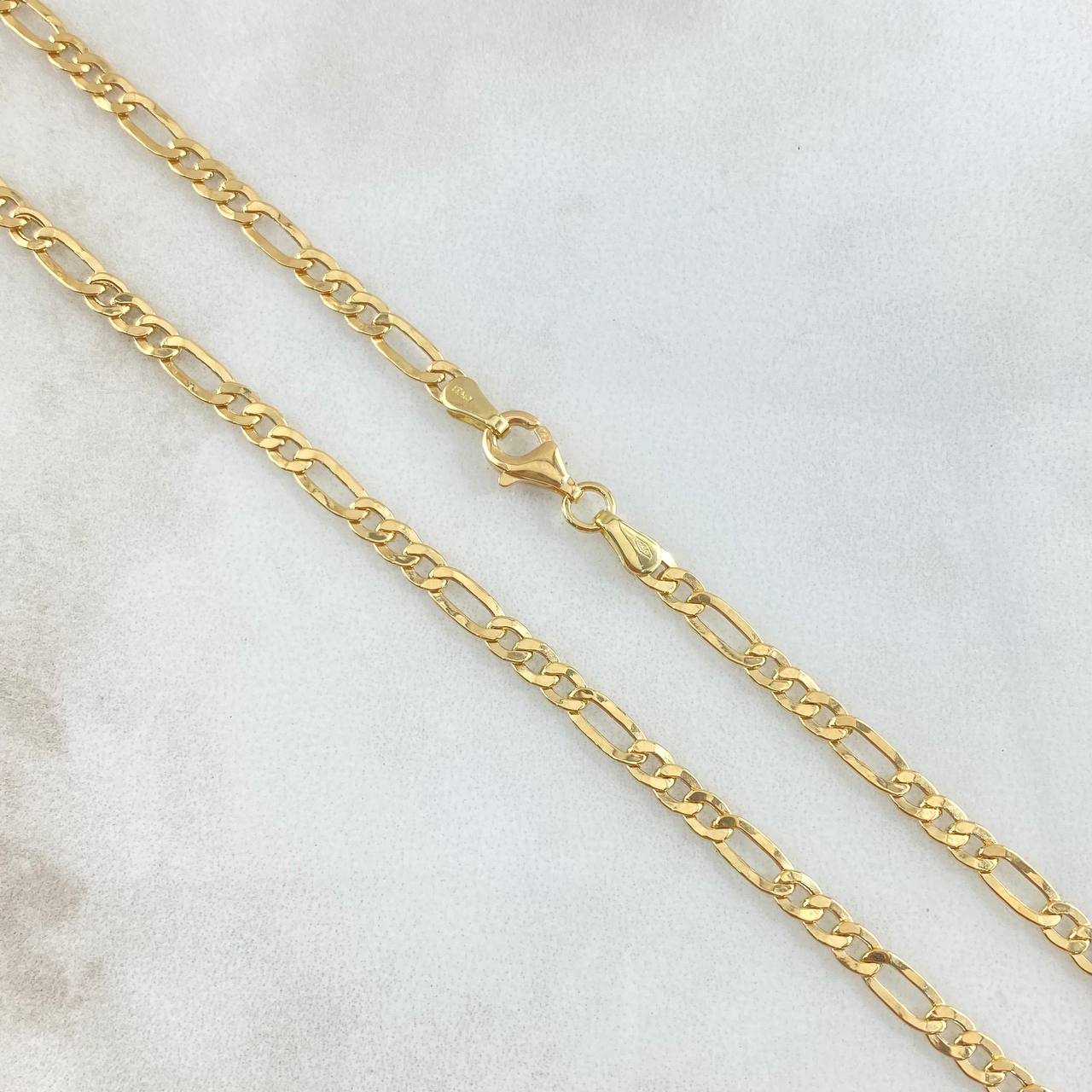 Cadena Figaro 6.15gr / 60cm / 3.3mm Oro Amarillo +0 18K ©