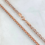 Cadena Franco 17.7gr / 60cm / 3.4mm Dos Oros Blanco Rosa +4 18K ©