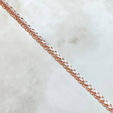Cadena Franco 17.7gr / 60cm / 3.4mm Dos Oros Blanco Rosa +4 18K ©