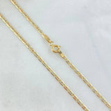 Flat Anchor Chain 4.35gr / 23.6in / +3 18K Gold