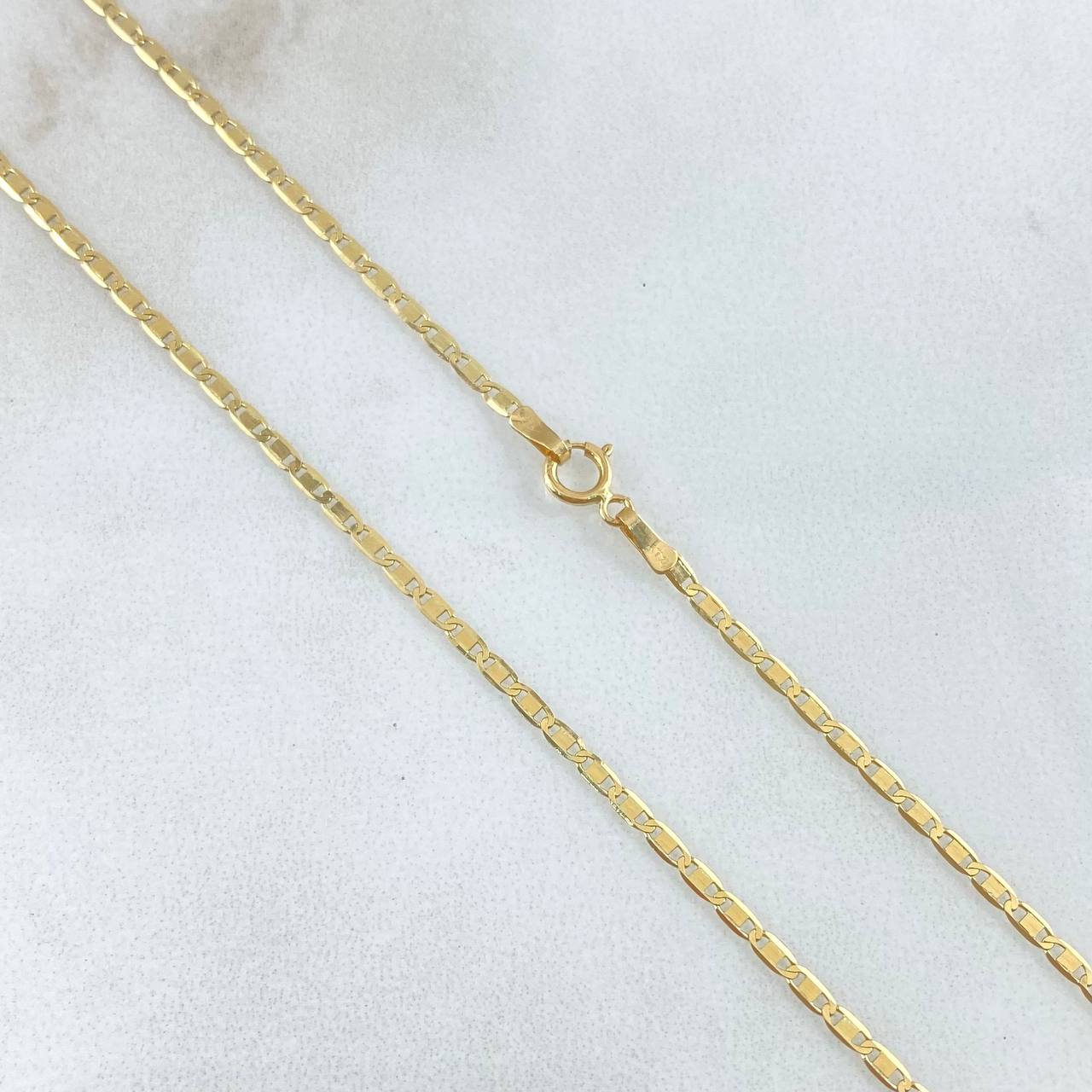 Flat Anchor Chain 2.5gr / 60cm / 1.5mm Yellow Gold +3 18K ©