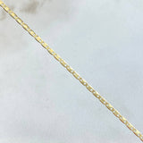 Cadena Plana 3gr / 40cm / 2mm Diamantada Oro Amarillo +3 18K