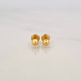 Stud Earrings Medium Bead 0.6g / in / 4mm 18K Yellow Gold