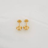 Stud Earrings Medium Bead 0.6g / in / 4mm 18K Yellow Gold
