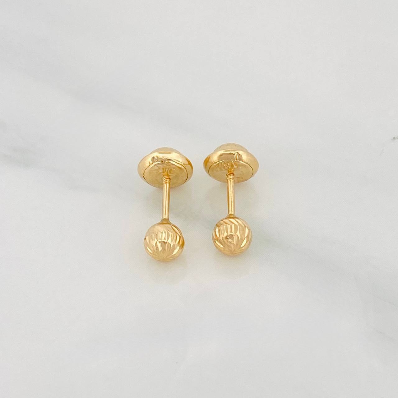 Topos Bola Diamantada 0.5g / in / 4mm Oro Amarillo 18K