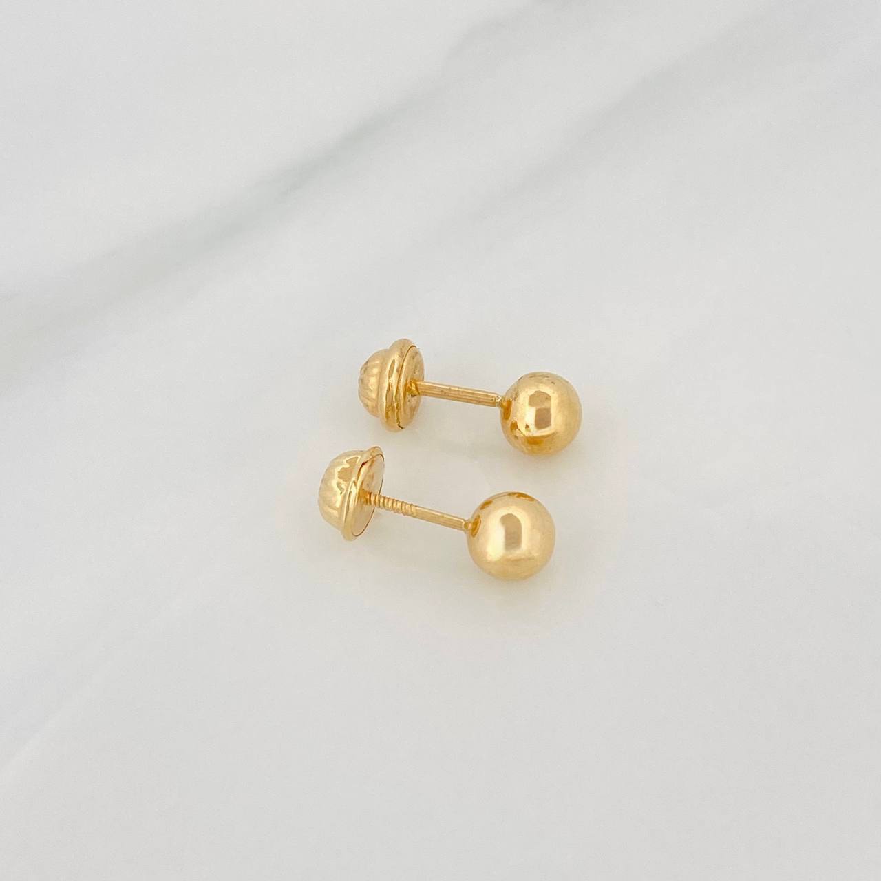 Topos Bola Lisa 0.5g / in / 5mm Oro Amarillo 18K