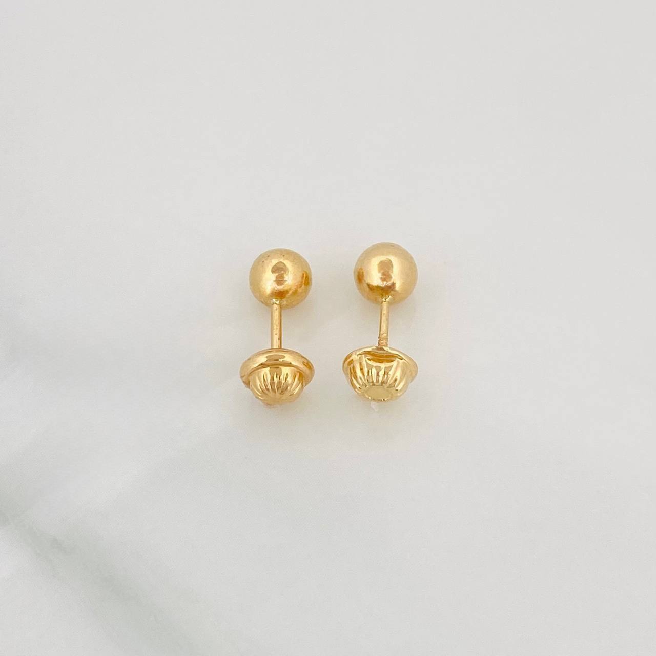 Topos Bola Lisa 0.5g / in / 5mm Oro Amarillo 18K