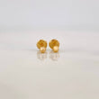 Stud Earrings Plain Bead 0.4g / in / 3mm Yellow Gold 18K