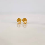 Stud Earrings Plain Bead 0.4g / in / 3mm Yellow Gold 18K