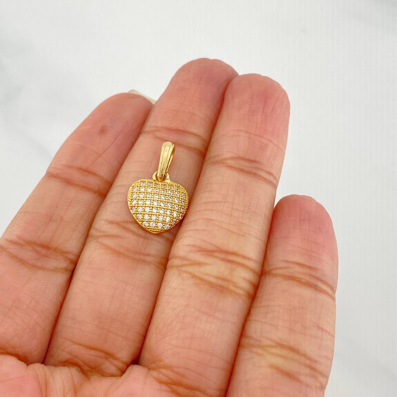 Dije Corazon 1.4 g / 3/4 in Oro Amarillo 18K