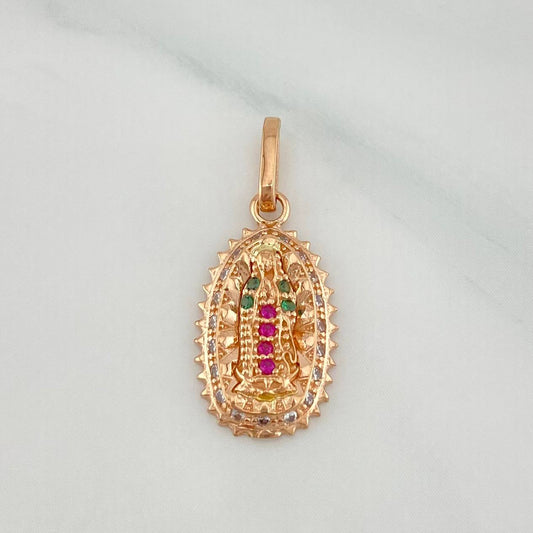 Dije Virgen de Guadalupe 1.45 g / 1 in Oro Rosa 18K
