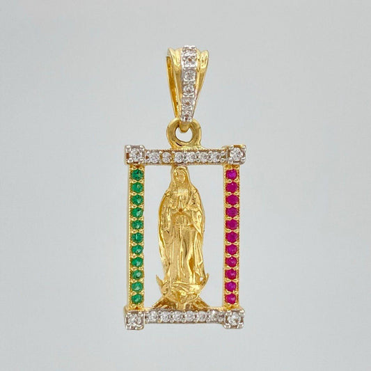 Dije Virgen de Guadalupe 2.3 g / 1 in Dos Oros Amarillo Blanco 18K