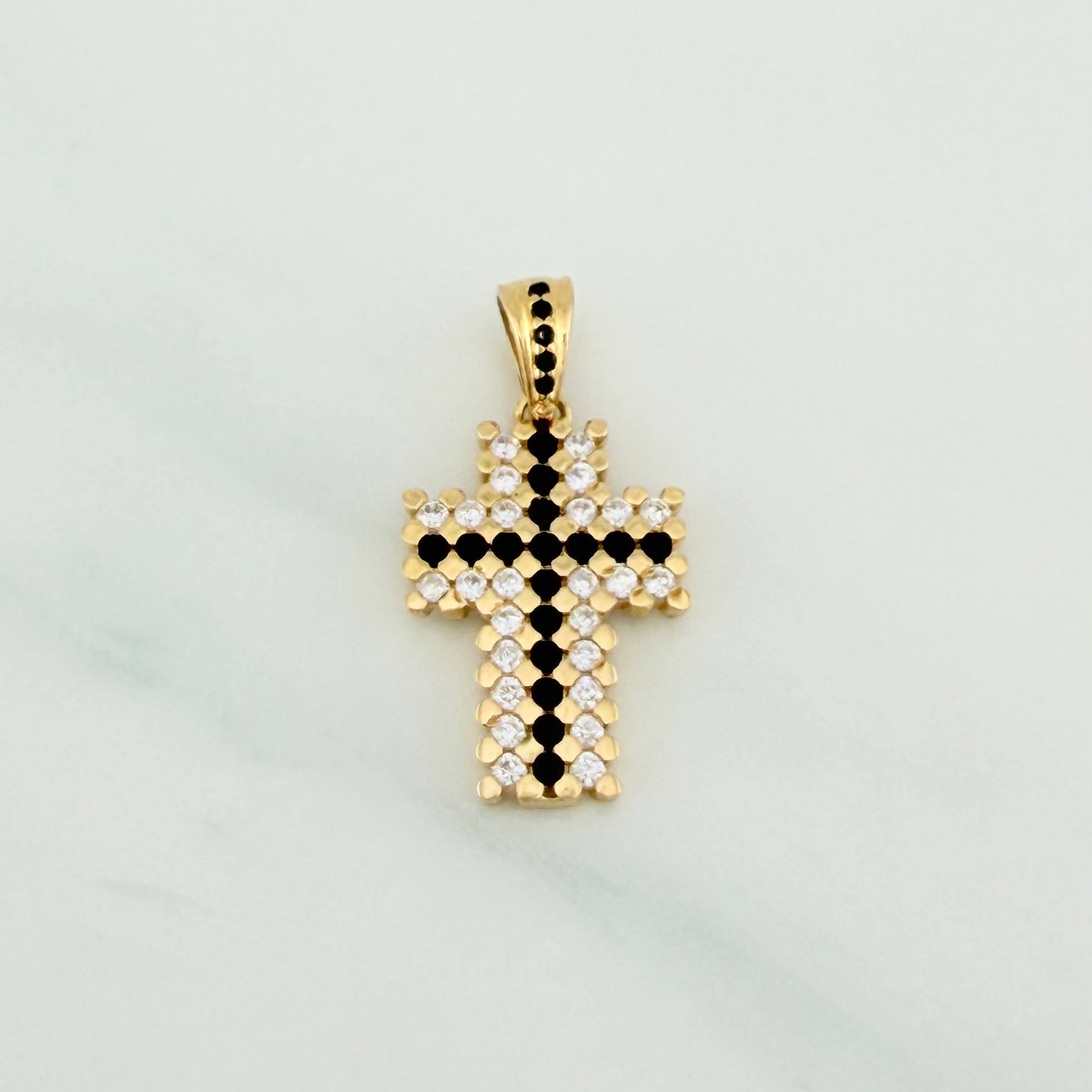 Dije Cruz Puntos 2.4 g / 1 in Oro Amarillo 18K