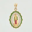 Virgin of Guadalupe Pendant 3.9 g / 1 1/4 in Two-Tone Yellow White Gold 18K