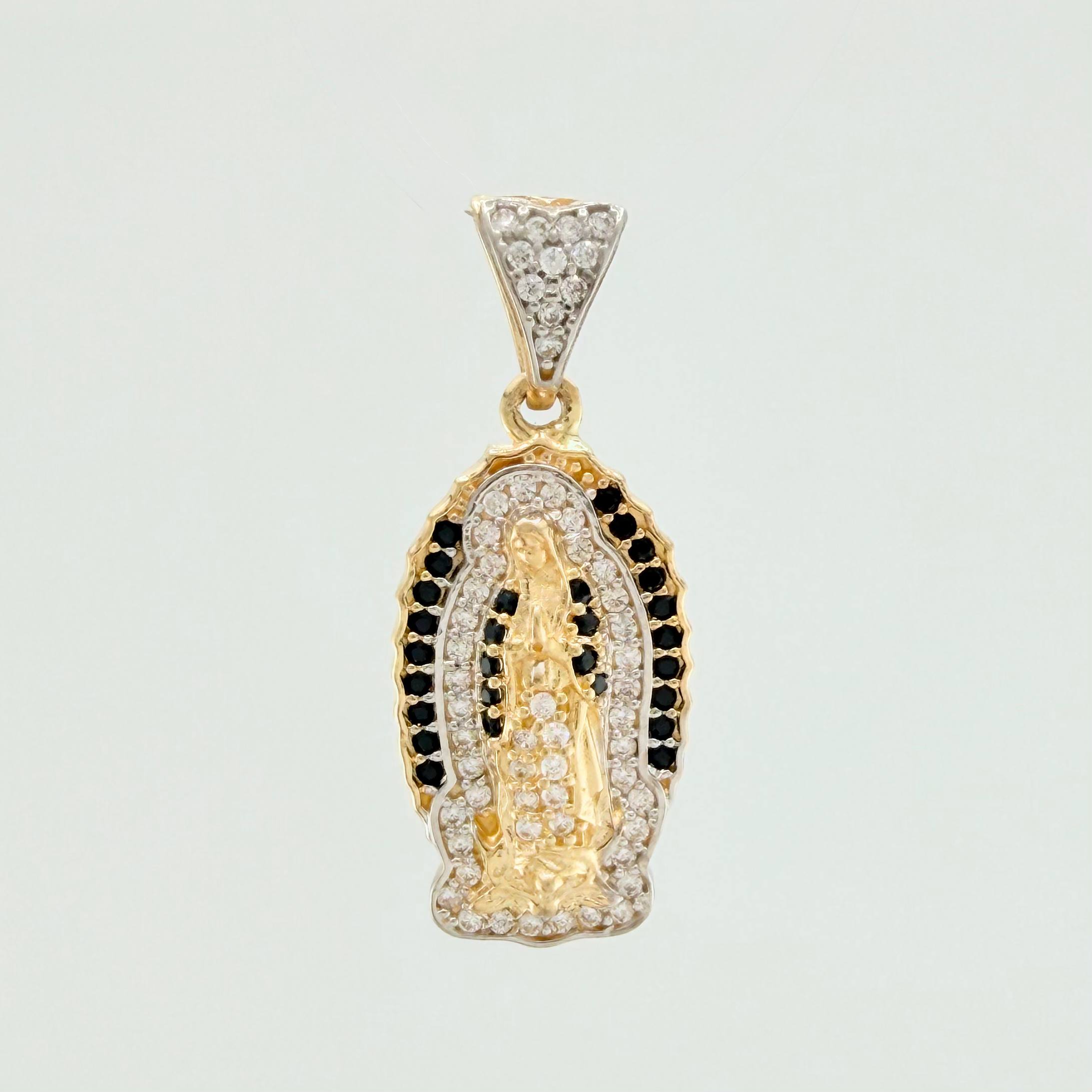 Pendant Virgin of Guadalupe 3.1 g / 1 in Two-Tone Yellow White Gold 18K