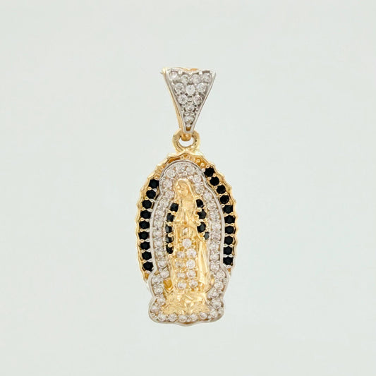 Dije Virgen de Guadalupe 3.1 g / 1 in Dos Oros Amarillo Blanco 18K