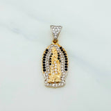 Pendant Virgin of Guadalupe 3.1 g / 1 in Two-Tone Yellow White Gold 18K
