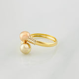 You and Me Ring 1.35g / Adjustable Three Golds 18K