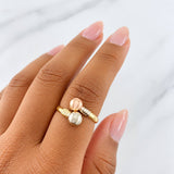 You and Me Ring 1.35g / Adjustable Three Golds 18K
