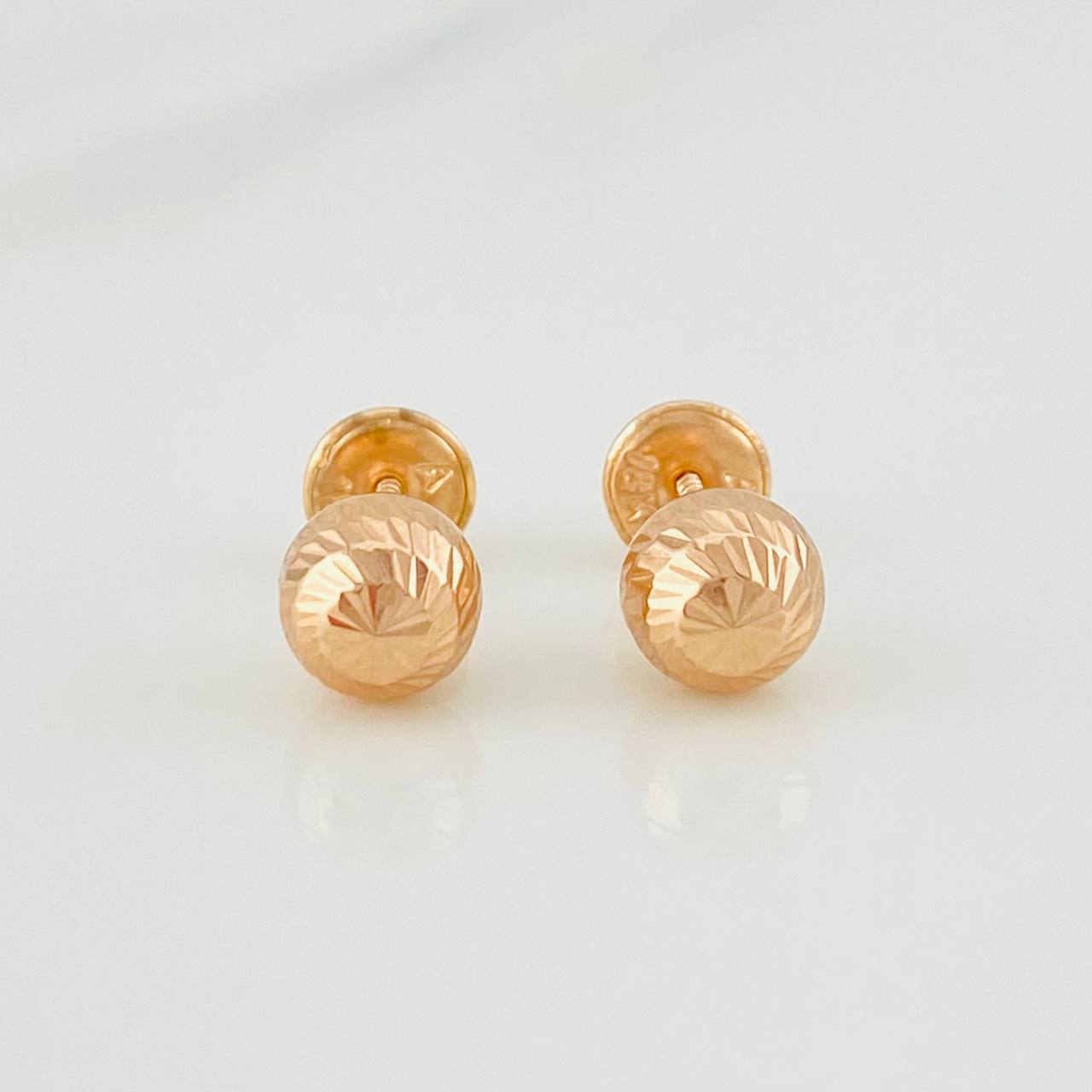 Topos Bola Diamantada 0.65g / in / 6mm Oro Rosa 18K