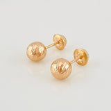 Topos Bola Diamantada 0.65g / in / 6mm Oro Rosa 18K