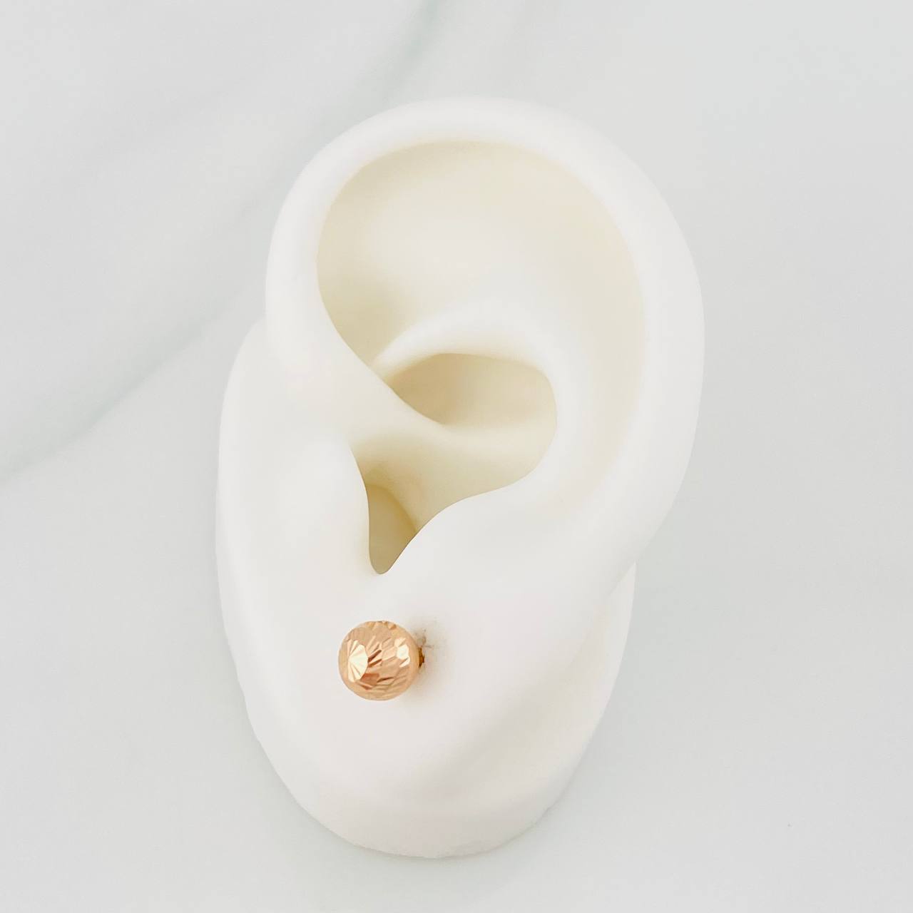 Topos Bola Diamantada 0.65g / in / 6mm Oro Rosa 18K