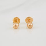 Topos Bola Diamantada 0.5g / in / 4mm Oro Rosa 18K