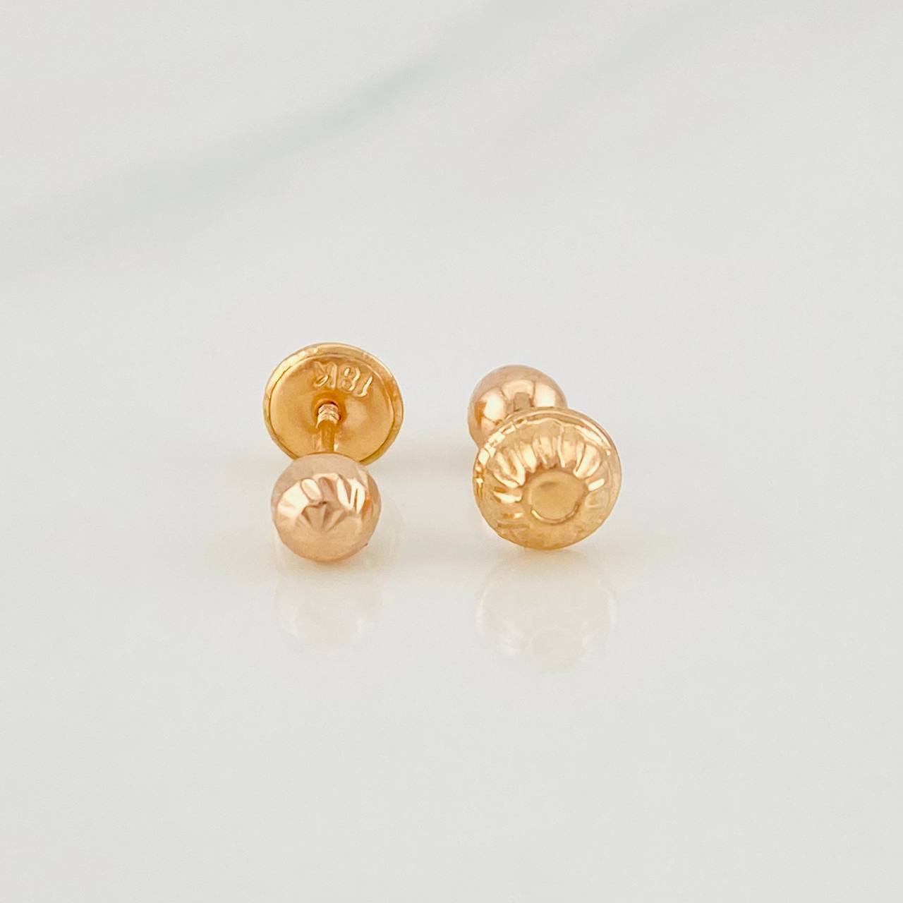 Topos Bola Diamantada 0.5g / in / 4mm Oro Rosa 18K