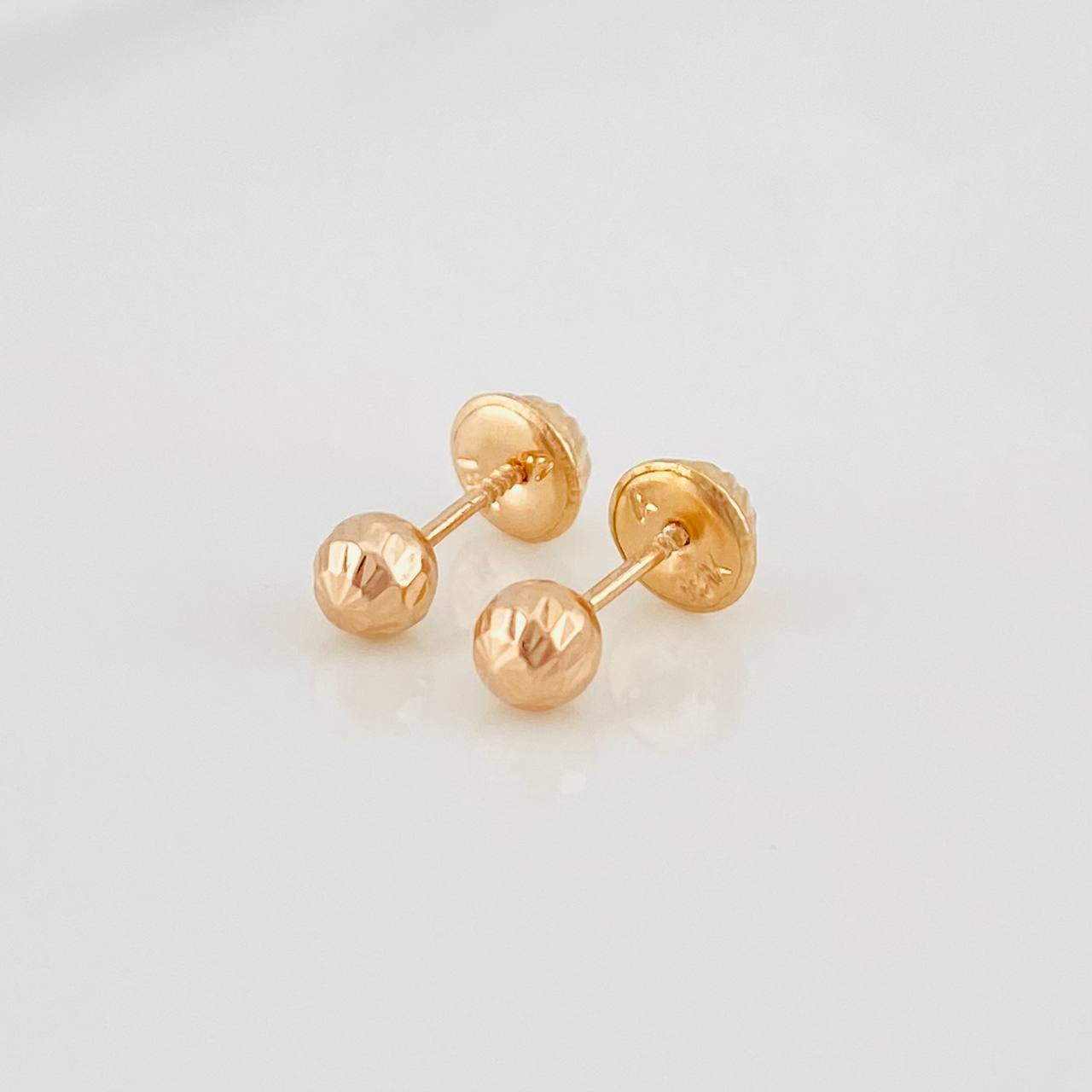 Topos Bola Diamantada 0.5g / in / 4mm Oro Rosa 18K