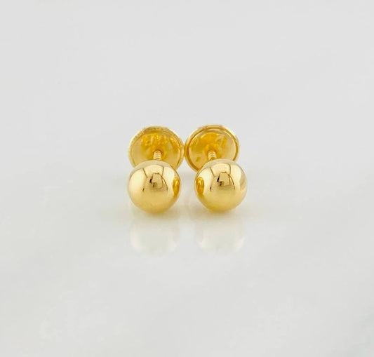 Topos Bola Lisa 0.5g / in / 5mm Oro Amarillo 18K