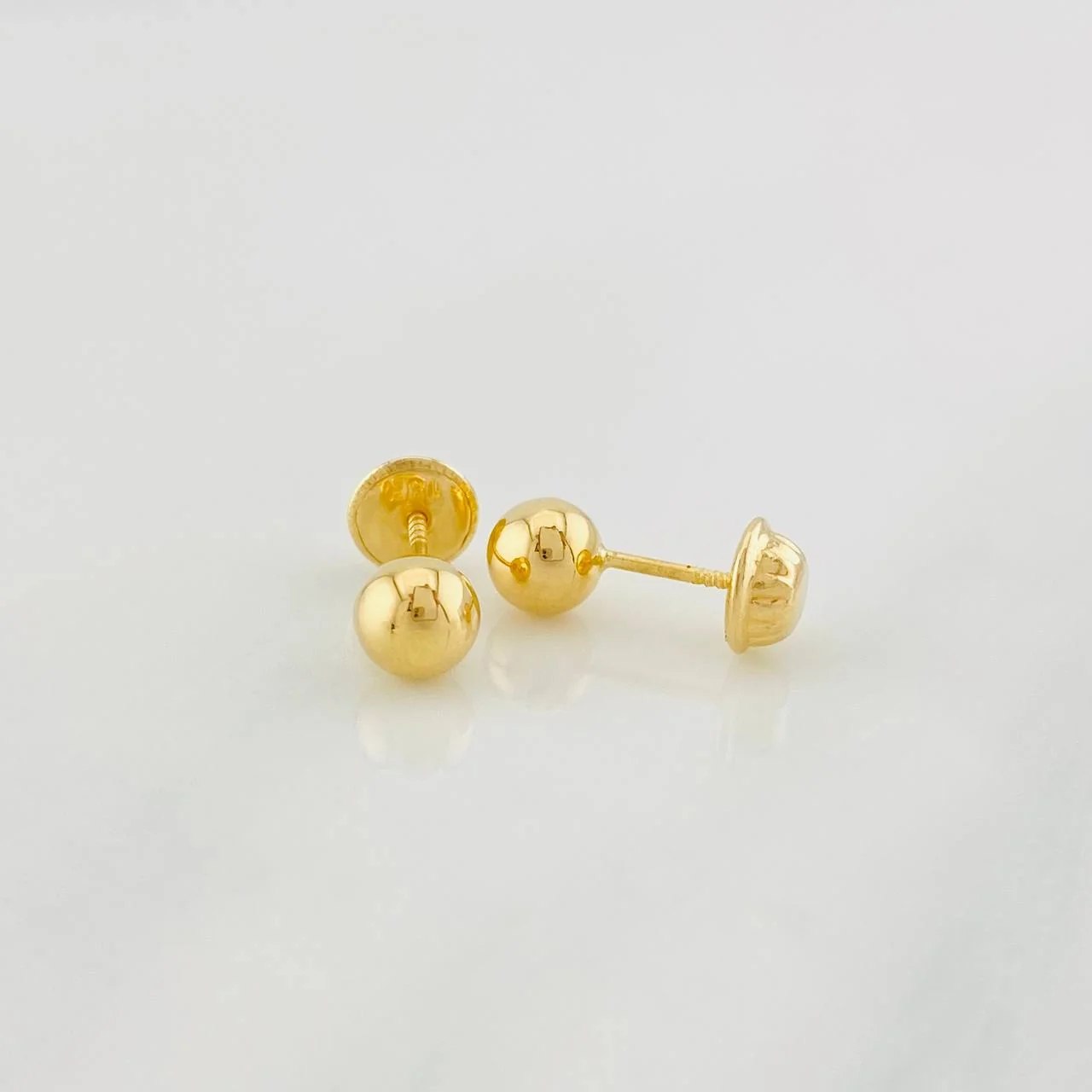 Topos Bola Lisa 0.5g / in / 5mm Oro Amarillo 18K