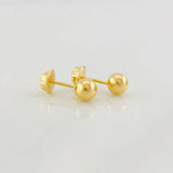 Topos Bola Lisa 0.5g / in / 5mm Oro Amarillo 18K