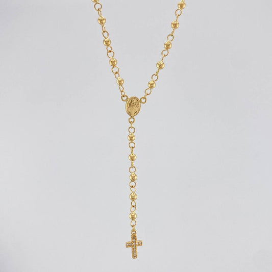 Rosario Virgen Milagrosa 6.4 g / 18 1/4 in / 4mm-3 mm Oro Amarillo 18K
