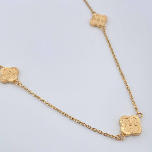 Cadena Trebol 4.95gr / 18 in / 1.1mm Oro Amarillo 18K $