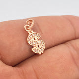 Dije Signo Peso 1.4gr / 3/4 in / Oro Rosa 18K $