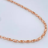 Cadena Rustica Rombos 13.35gr / 18 in / 3mm Oro Rosa 18K $