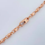 Cadena Rustica Rombos 13.35gr / 18 in / 3mm Oro Rosa 18K $